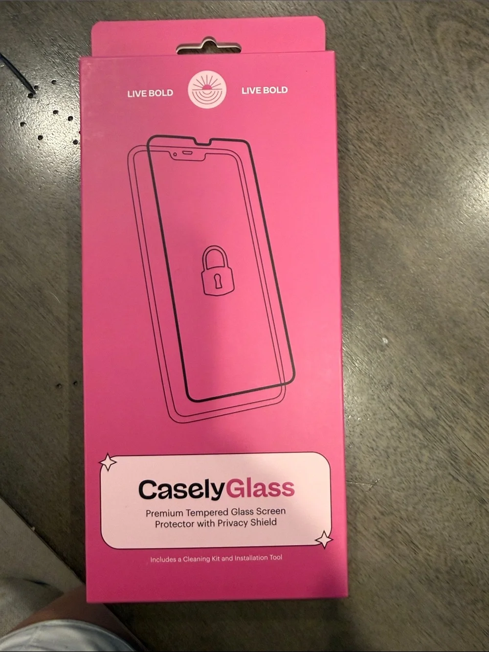 Glass Privacy Tempered Screen Protector - Pink